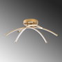 Opviq Lámpara de araña dorada con cuerpo de metal y LED